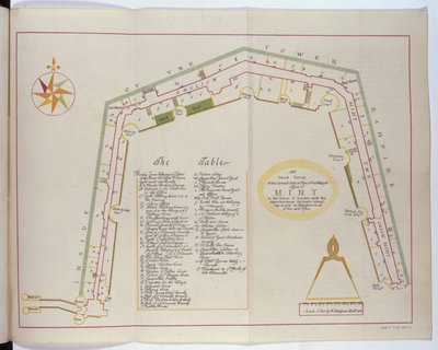 Plan of the Royal Mint in the Tower, 1701 by William Alingham